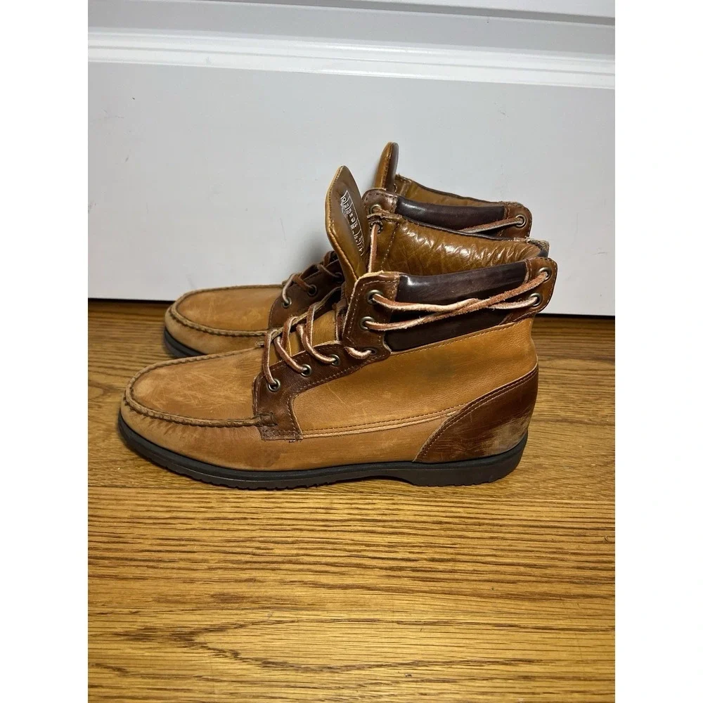 Sebago X Vane Scout Leather Boots Rust Cedar Mens Size 11 M Vibram Soles‎